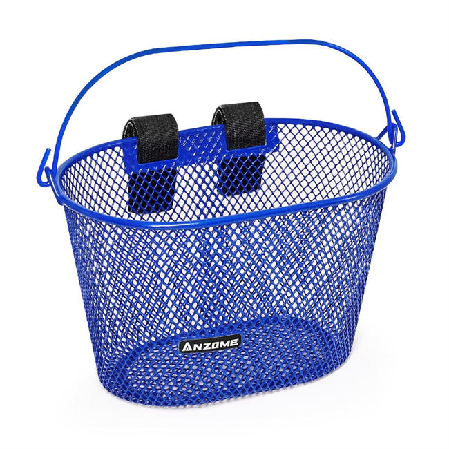  Kids Bike Basket, Bicycle Basket for Boy and Girl, Waterproof Metal Wire Childrens Bicycle Basket, Suitable for Most Childrens Bicycles and Kids Tricycles